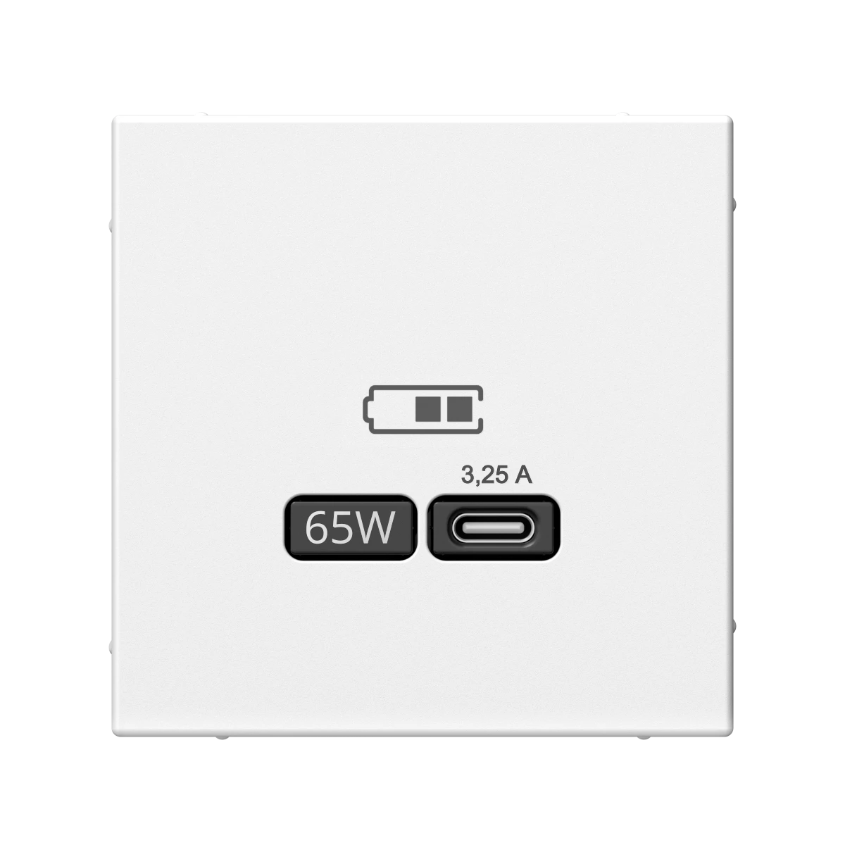  артикул GAL000127 название Розетка для быcтрой зарядки USB, Тип С, 65Вт , Белый, серия Art Gallery, Schneider Electric