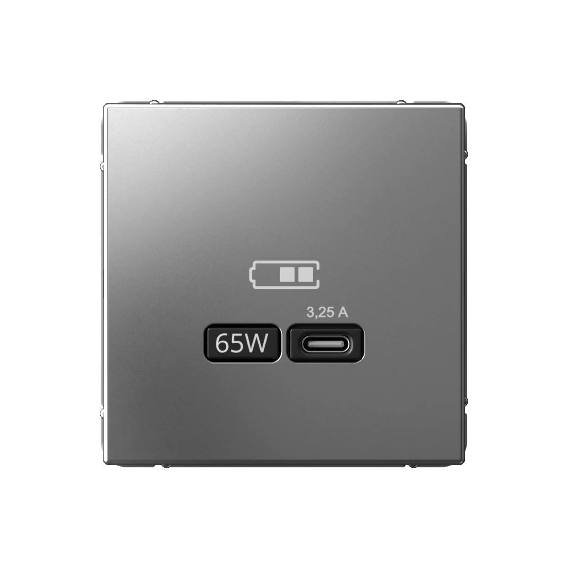  артикул GAL000927 название Розетка для быcтрой зарядки USB, Тип С, 65Вт , Сталь, серия Art Gallery, Schneider Electric