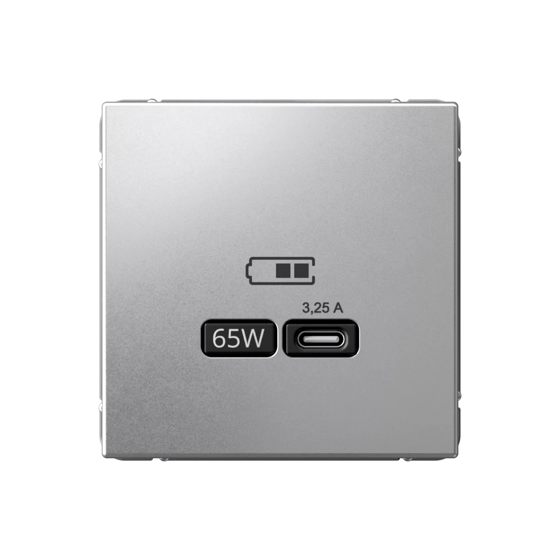  артикул GAL000327 название Розетка для быcтрой зарядки USB, Тип С, 65Вт , Алюминий, серия Art Gallery, Schneider Electric