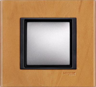 Рамка одинарная, Светлая кожа, серия UNICA TOP/CLASS, Schneider Electric артикул MGU68.002.7P1