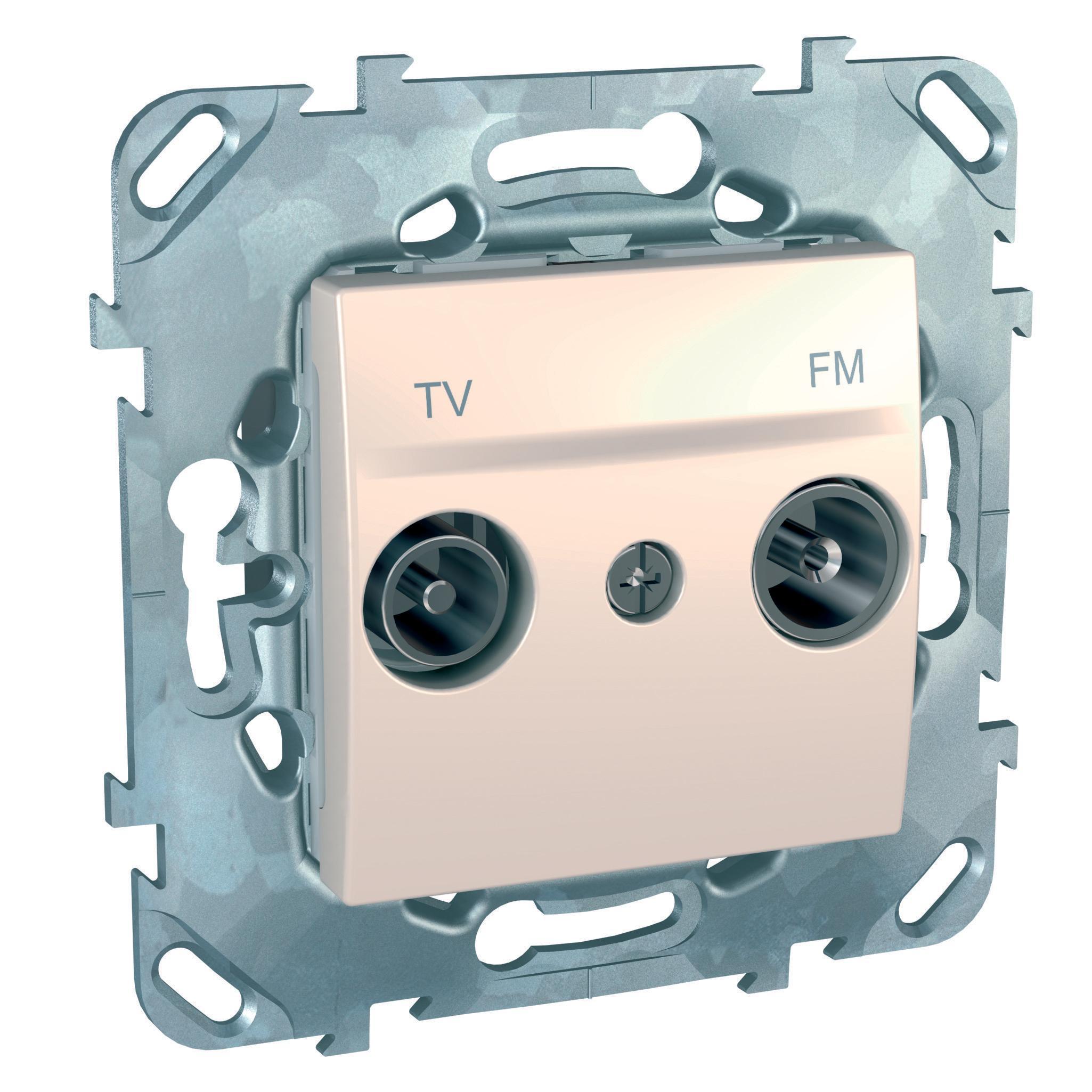 Розетка ТВ и радио единственная , Бежевый, серия Unica, Schneider Electric артикул MGU5.451.25ZD