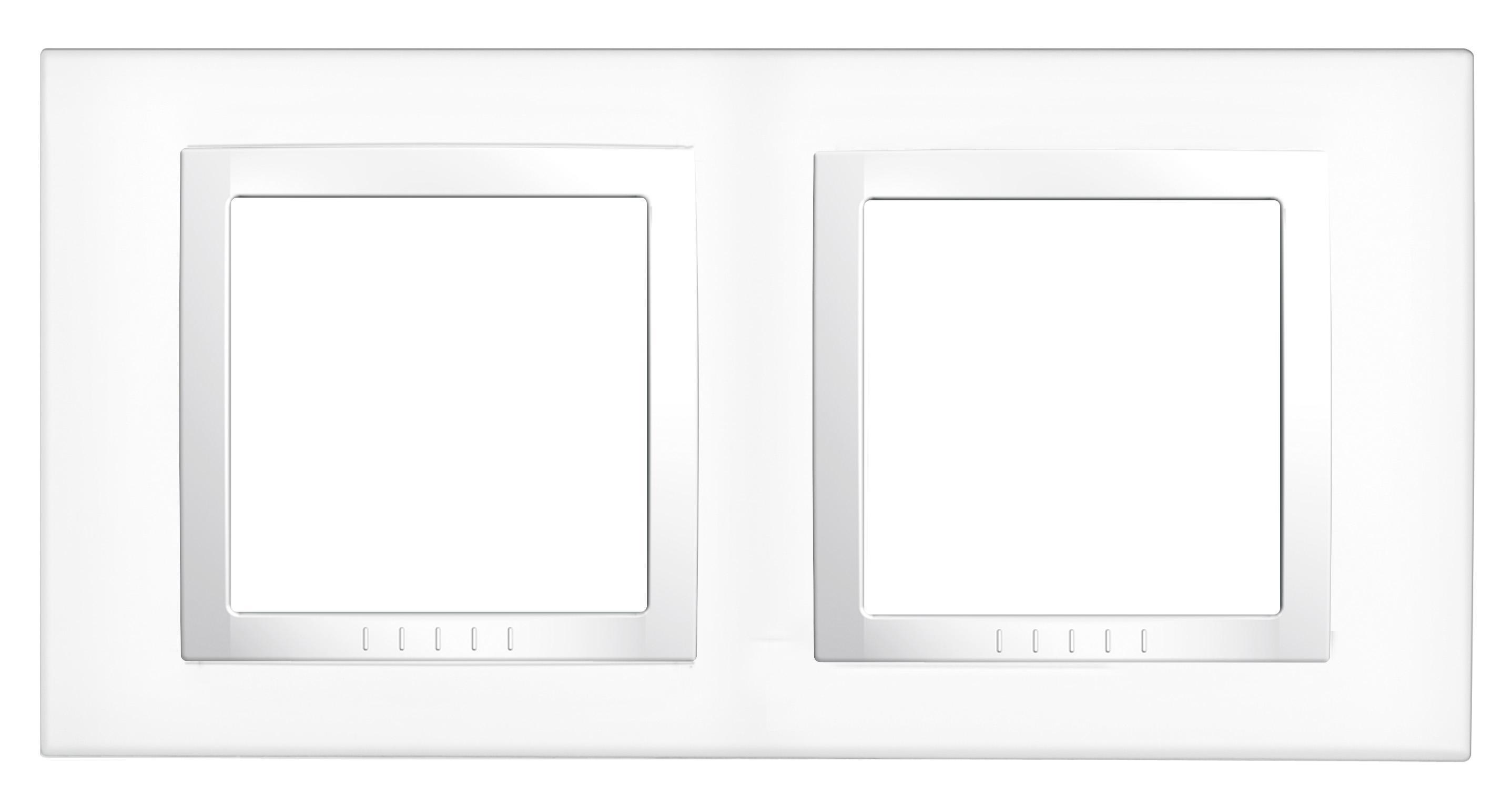 Рамка двойная, Белый, серия Unica, Schneider Electric артикул MGU2.004.18