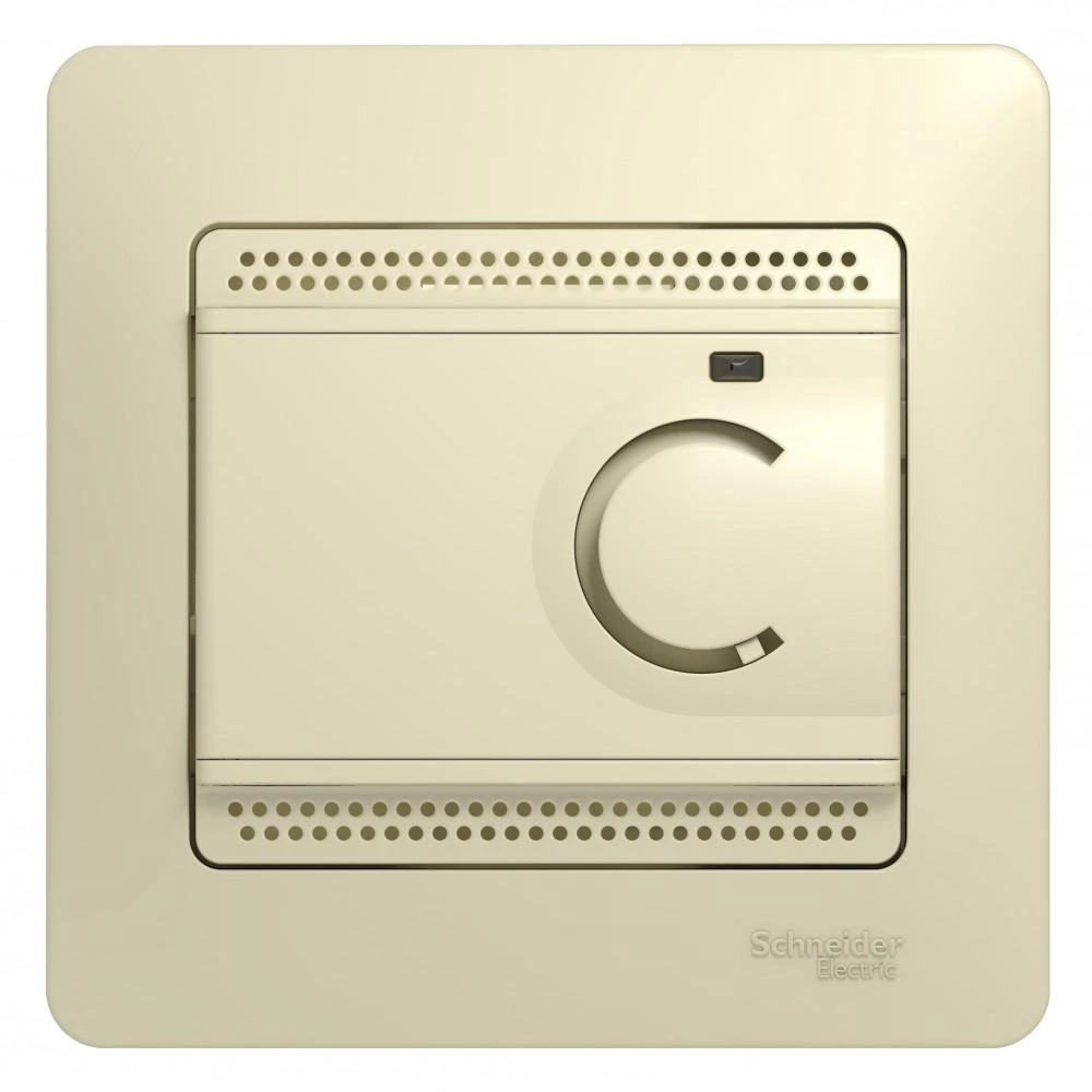  артикул GSL000235 название Терморегулятор для теплого пола , Бежевый, серия Glossa, Schneider Electric