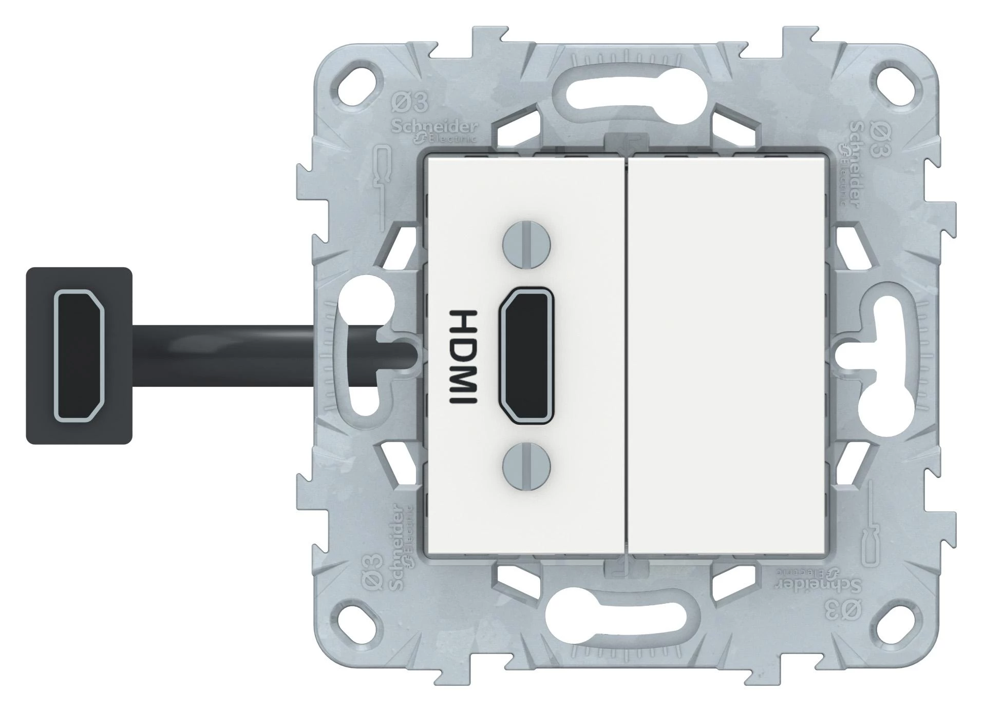  артикул NU543018 название Розетка с разъемом HDMI , Белый, серия Unica New, Schneider Electric