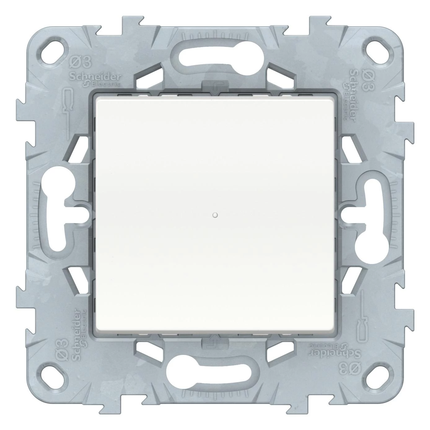  артикул NU551518 название Светорегулятор кнопочный 300Вт (универсальный) , Белый, серия Unica New, Schneider Electric