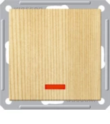  артикул VS216-150-7-86 название Выключатель 2-пол. 1-кл. с индикацией 16А , Сосна (пластик), серия Wessen 59, Schneider Electric