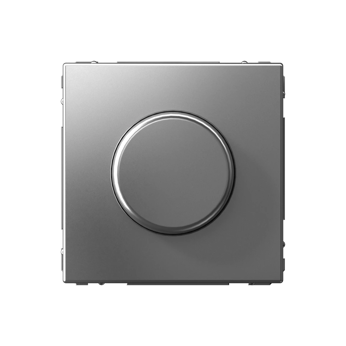  артикул GAL000923 название Светорегулятор кнопочный 400Вт (универсальный) , Сталь/Дымчатый черный, серия Art Gallery, Systeme Electric