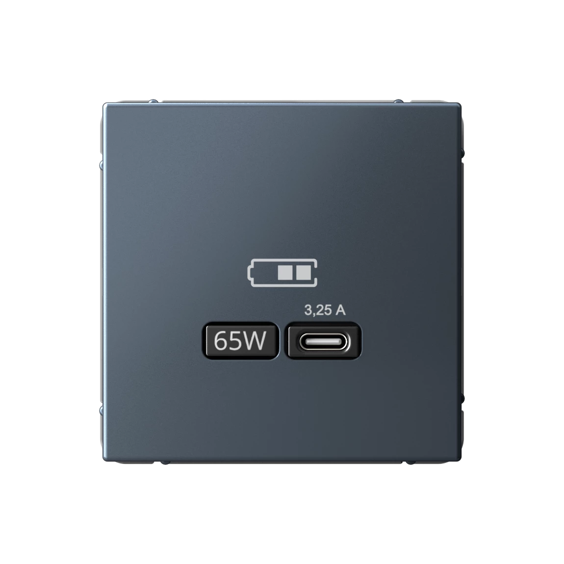  артикул GAL000727 название Розетка для быcтрой зарядки USB, Тип С, 65Вт , Графит, серия Art Gallery, Schneider Electric